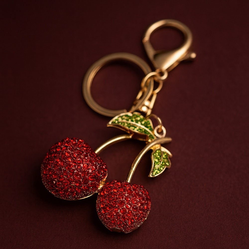 Sparkling Cherry Keychain